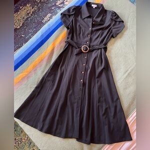 Calvin Klein Shirt dress with belt.